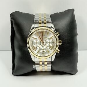 Michael Kors Lexington MK5955 Chronograph White Dial Two Tone Women’s Watch